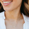 Bezel Five Stone Bar Necklace
