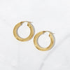 30mm Solid Yellow Gold Hoop Earrings