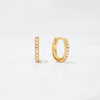Cubic Zirconia Pavé Huggies Earrings
